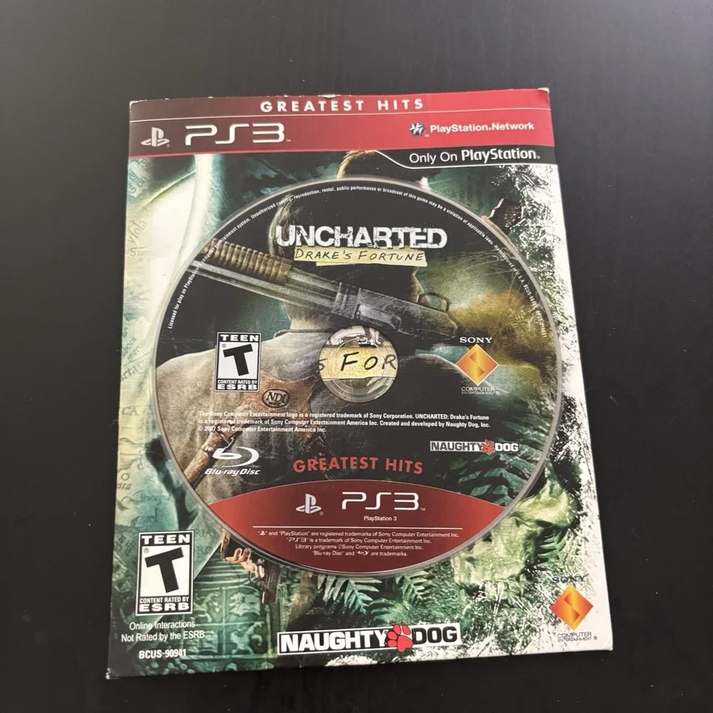 Uncharted: Drakes Fortune PS3 Sony PlayStation 3 Game (Greatest Hits, Cardboard)